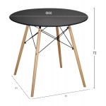 ΣΕΤ ΤΡΑΠΕΖΑΡΙΑΣ 3ΤΜΧ TWIST HM21373 ΣΤΡΟΓΓΥΛΟ ΤΡΑΠΕΖΙ Φ80 2 ΚΑΡΕΚΛΕΣ ΣΕ ΜΑΥΡΟ c542141