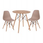 ΣΕΤ ΤΡΑΠΕΖΑΡΙΑΣ 3ΤΜΧ TWIST HM21374 ΣΤΡΟΓΓΥΛΟ ΤΡΑΠΕΖΙ Φ80 2 ΚΑΡΕΚΛΕΣ ΣΕ ΚΑΠΟΥΤΣΙΝΟ c542142