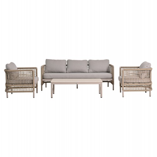 ΣΕΤ ΣΑΛΟΝΙ 4ΤΜΧ SONDRA HM6251 02 ΑΛΟΥΜΙΝΙΟ ΣΧΟΙΝΙ ΚΑΠΟΥΤΣΙΝΟ--ΜΑΞΙΛΑΡΙΑ ΣΕ ΜΠΕΖ c542145