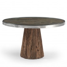 RICHMONT ΤΡΑΠΕΖΙ ΡΟΤΟΝΤΑ ΚΑΡΥΔΙ ΑΣΗΜΙ 127x127x76cm c542157