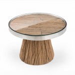 RICHMONT COFFEE TABLE ΚΑΡΥΔΙ ΑΣΗΜΙ 70x70x42cm c542158