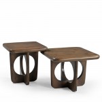 ROUTE COFFEE TABLE ΚΑΡΥΔΙ ΣΚΟΥΡΟ 60x60x45cm c542168