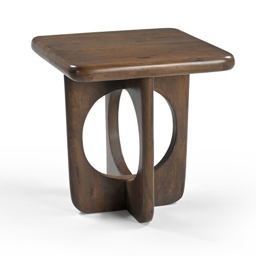 ROUTE SIDE TABLE ΚΑΡΥΔΙ ΣΚΟΥΡΟ 50x50x50cm c542169