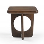 ROUTE SIDE TABLE ΚΑΡΥΔΙ ΣΚΟΥΡΟ 50x50x50cm c542169
