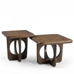 ROUTE SIDE TABLE ΚΑΡΥΔΙ ΣΚΟΥΡΟ 50x50x50cm c542169
