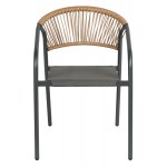 ΠΟΛΥΘΡΟΝΑ HOMAN HM6430 01 ΓΚΡΙ ΜΕΤΑΛΛΟ TEXTILENE--ΜΠΕΖ P E RATTAN 53 5x62x75Υεκ c542224