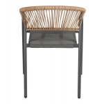 ΠΟΛΥΘΡΟΝΑ HOMAN HM6430 01 ΓΚΡΙ ΜΕΤΑΛΛΟ TEXTILENE--ΜΠΕΖ P E RATTAN 53 5x62x75Υεκ c542224