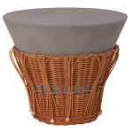 ΤΡΑΠΕΖΙ ΒΟΗΘΗΤΙΚΟ PERRAL HM18164 03S FIBER CEMENT ΓΚΡΙ-ΦΥΣΙΚΟ RATTAN--Φ42x36Υεκ c542226