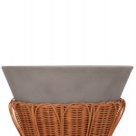 ΤΡΑΠΕΖΙ ΒΟΗΘΗΤΙΚΟ PERRAL HM18164 03S FIBER CEMENT ΓΚΡΙ-ΦΥΣΙΚΟ RATTAN--Φ42x36Υεκ c542226