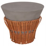 ΤΡΑΠΕΖΙ ΒΟΗΘΗΤΙΚΟ PERRAL HM18164 03S FIBER CEMENT ΓΚΡΙ-ΦΥΣΙΚΟ RATTAN--Φ42x36Υεκ c542226