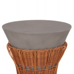 ΤΡΑΠΕΖΙ ΒΟΗΘΗΤΙΚΟ PERRAL HM18164 03S FIBER CEMENT ΓΚΡΙ-ΦΥΣΙΚΟ RATTAN--Φ42x36Υεκ c542226