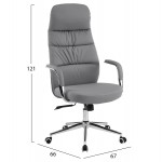 ΚΑΡΕΚΛΑ ΓΡΑΦΕΙΟΥ TEETER HM18355 10 ΓΚΡΙ PU ΔΕΡΜΑ--ΒΑΣΗ ΧΡΩΜΙΟΥ 67x66x121Υεκ c542227