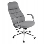 ΚΑΡΕΚΛΑ ΓΡΑΦΕΙΟΥ TEETER HM18355 10 ΓΚΡΙ PU ΔΕΡΜΑ--ΒΑΣΗ ΧΡΩΜΙΟΥ 67x66x121Υεκ c542227