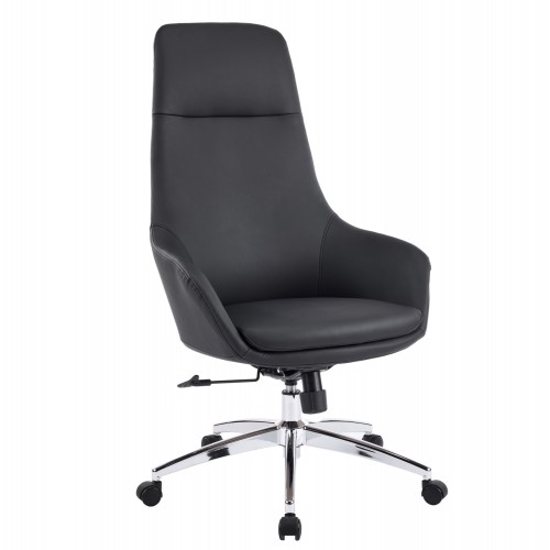 ΚΑΡΕΚΛΑ ΓΡΑΦΕΙΟΥ BEKKER HM18359 01 ΜΑΥΡΟ PU ΔΕΡΜΑ--ΒΑΣΗ ΧΡΩΜΙΟΥ 67x67x126Υεκ c542229