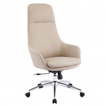 ΚΑΡΕΚΛΑ ΓΡΑΦΕΙΟΥ BEKKER HM18359 02 ΜΠΕΖ PU ΔΕΡΜΑ--ΒΑΣΗ ΧΡΩΜΙΟΥ 67x67x126Υεκ c542230