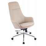 ΚΑΡΕΚΛΑ ΓΡΑΦΕΙΟΥ BEKKER HM18359 02 ΜΠΕΖ PU ΔΕΡΜΑ--ΒΑΣΗ ΧΡΩΜΙΟΥ 67x67x126Υεκ c542230