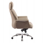 ΚΑΡΕΚΛΑ ΓΡΑΦΕΙΟΥ TOMLIN HM18358 02 ΜΠΕΖ-ΚΑΦΕ PU ΔΕΡΜΑ--ΒΑΣΗ ΧΡΩΜΙΟΥ 72x74x128Υεκ c542231