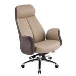 ΚΑΡΕΚΛΑ ΓΡΑΦΕΙΟΥ DRAMON HM18356 02 ΜΠΕΖ-ΚΑΦΕ PU ΔΕΡΜΑ--ΒΑΣΗ ΧΡΩΜΙΟΥ 66x70x132 5Υεκ c542232