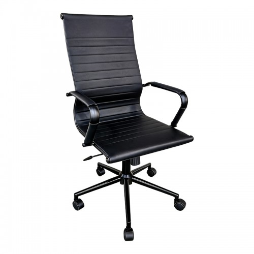 Καρέκλα γραφείου διευθυντή Valter pakoworld pu μαύρο 55 5x58x108εκ c542276