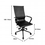 Καρέκλα γραφείου διευθυντή Valter pakoworld pu μαύρο 55 5x58x108εκ c542276