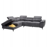 ΚΑΝΑΠΕΣ ΑΡΙΣΤΕΡΗ ΓΩΝΙΑ-ΑΝΑΚΛΙΣΗ ΑΠΟΘ ΧΩΡΟΣ-RESTRO HM3339 01L ΓΚΡΙ ΥΦΑΣΜΑ 284x224x76Υεκ c542287