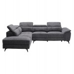 ΚΑΝΑΠΕΣ ΑΡΙΣΤΕΡΗ ΓΩΝΙΑ-ΑΝΑΚΛΙΣΗ ΑΠΟΘ ΧΩΡΟΣ-RESTRO HM3339 01L ΓΚΡΙ ΥΦΑΣΜΑ 284x224x76Υεκ c542287