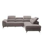 ΚΑΝΑΠΕΣ ΔΕΞΙΑ ΓΩΝΙΑ-ΑΝΑΚΛΙΣΗ ΑΠΟΘ ΧΩΡΟΣ-RESTRO HM3339 02R ΜΠΕΖ ΥΦΑΣΜΑ 284x224x76Υ c542288