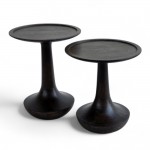 BORDS SIDE TABLE ΚΑΡΥΔΙ ΣΚΟΥΡΟ 40x40x46cm c542307