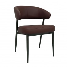 CROI ΚΑΡΕΚΛΑ BORDEAUX ΜΑΥΡΟ 59x54x78cm SET 2τμχ c542315