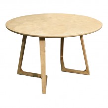 Τραπέζι Sedria pakoworld mdf σε φυσική απόχρωση Φ120x75εκ c542351