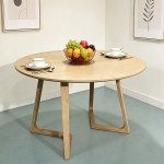 Τραπέζι Sedria pakoworld mdf σε φυσική απόχρωση Φ120x75εκ c542351