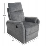 ΠΟΛΥΘΡΟΝΑ RELAX ΜΕ ΗΛΕΚΤΡΙΚΗ ΑΝΑΚΛΙΣΗ SYNTHIA HM3309 03 ΓΚΡΙ ΥΦΑΣΜΑ 75x87x102Yεκ c542359