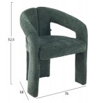 ΠΟΛΥΘΡΟΝΑ ΤΡΑΠΕΖΑΡΙΑΣ NEZA HM18362 04 ΠΡΑΣΙΝΟ ΥΦΑΣΜΑ 64x60x76 5Υεκ SET 2τμχ c542363