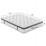 ΣΤΡΩΜΑ ΔΙΠΛΟ SILENTIUM HM749 05 POCKET SPRINGS--ΛΕΥΚΟ 150x200x30Υεκ c542420