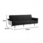 Καναπες-κρεβάτι Flexo pakoworld υφασμα ανθρακί 220x84 5x82εκ c542433
