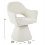 ΠΟΛΥΘΡΟΝΑ ΤΡΑΠΕΖΑΡΙΑΣ ΠΕΡΙΣΤΡΕΦΟΜΕΝΗ SIMA HM18360 02 ΕΚΡΟΥ ΥΦΑΣΜΑ 64x61x84 5Υεκ SET 2τμχ c542456