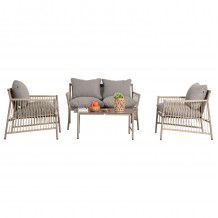 ΣΕΤ ΣΑΛΟΝΙ ΕΞ ΧΩΡΟΥ 4 ΘΕΣΕΩΝ DEANDRA HM6507 02 ΣΑΜΠΑΝΙ ΜΕΤΑΛΛΟ--ΓΚΡΙ ΜΑΞΙΛΑΡΙΑ c542459