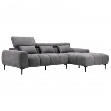 ΚΑΝΑΠΕΣ ΔΕΞΙΑ ΓΩΝΙΑ DIVYA HM3267 12R ΓΚΡΙ ΥΦΑΣΜΑ 264x175x99Υεκ c542473