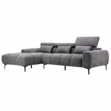 ΚΑΝΑΠΕΣ ΑΡΙΣΤΕΡΗ ΓΩΝΙΑ DIVYA HM3267 12L ΓΚΡΙ ΥΦΑΣΜΑ 264x175x99Υεκ c542474