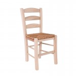 ΣΚΥΡΟΣ Καρέκλα Άβαφη Οξιά με Ψάθα Αβίδωτη c542492