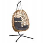 ΚΡΕΜΑΣΤΗ ΦΩΛΙΑ NESTA HM6468 05 ΜΑΥΡΟ ΜΕΤΑΛΛΟ--ΚΑΦΕ P E RATTAN 100x100x190Υεκ c542517