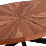 ΤΡΑΠΕΖΙ ΣΑΛΟΝΙΟΥ ΟΒΑΛ MONTANA SUPERIOR HM9906 ΞΥΛΟ ΑΚΑΚΙΑΣ-ΜΕΤΑΛΛΟ 120x61x45Υεκ c542518