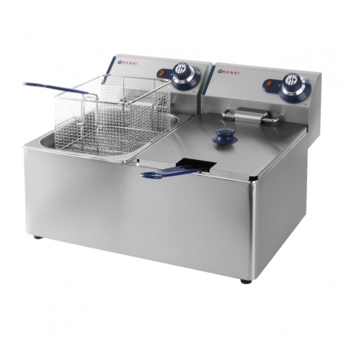 Φριτέζα Διπλή 2 x 8lt Λάδι 2 x 3500W 54 2x43xΥ35 1cm KITCHEN LINE HENDI c542524