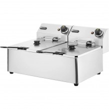 Φριτέζα Διπλή 2 x 6lt Λάδι 2 x 3300W 55x43xΥ30 5cm KITCHEN LINE HENDI c542531