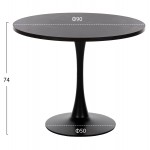 ΣΕΤ ΤΡΑΠΕΖΑΡΙΑΣ 3ΤΜΧ ROLLO HM21389 ΣΤΡΟΓΓΥΛΟ ΤΡΑΠΕΖΙ--2 ΚΑΡΕΚΛΕΣ ΣΕ ΜΑΥΡΟ c542590