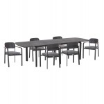 ΣΕΤ ΤΡΑΠΕΖΑΡΙΑΣ ΕΞ ΧΩΡΟΥ 6 ΘΕΣΕΩΝ ELARA HM10726 01 ΓΚΡΙ ΑΛΟΥΜΙΝΙΟ-ΕΠΕΚΤΕΙΝΟΜΕΝΟ ΤΡΑΠΕΖΙ c542633