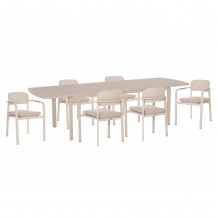 ΣΕΤ ΤΡΑΠΕΖΑΡΙΑΣ ΕΞ ΧΩΡΟΥ 6 ΘΕΣΕΩΝ ELARA HM10726 05 ΜΠΕΖ ΑΛΟΥΜΙΝΙΟ-ΕΠΕΚΤΕΙΝΟΜΕΝΟ ΤΡΑΠΕΖΙ c542634