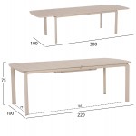 ΣΕΤ ΤΡΑΠΕΖΑΡΙΑΣ ΕΞ ΧΩΡΟΥ 6 ΘΕΣΕΩΝ ELARA HM10726 05 ΜΠΕΖ ΑΛΟΥΜΙΝΙΟ-ΕΠΕΚΤΕΙΝΟΜΕΝΟ ΤΡΑΠΕΖΙ c542634