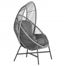 ΠΟΛΥΘΡΟΝΑ-ΦΩΛΙΑ RULER HM6506 01 ΓΚΡΙ ΜΕΤΑΛΛΟ-P E RATTAN-ΜΑΞΙΛΑΡΙΑ 90x85x149Υεκ c542637