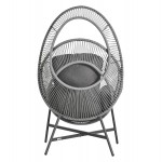 ΠΟΛΥΘΡΟΝΑ-ΦΩΛΙΑ RULER HM6506 01 ΓΚΡΙ ΜΕΤΑΛΛΟ-P E RATTAN-ΜΑΞΙΛΑΡΙΑ 90x85x149Υεκ c542637